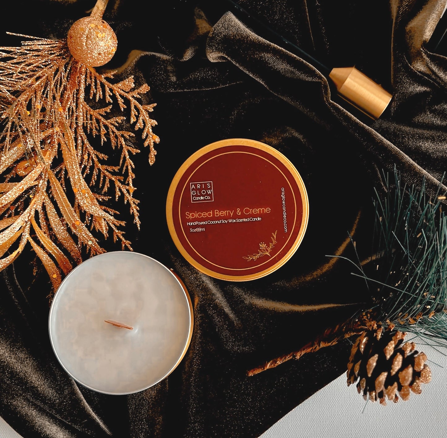 Spiced Berry & Creme Travel Candle